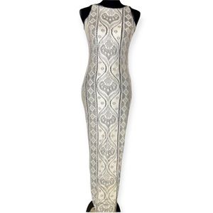 Betsy & Adam by Jaslene women’s vintage metallic Y2K 90’s maxi sleeveless size 4